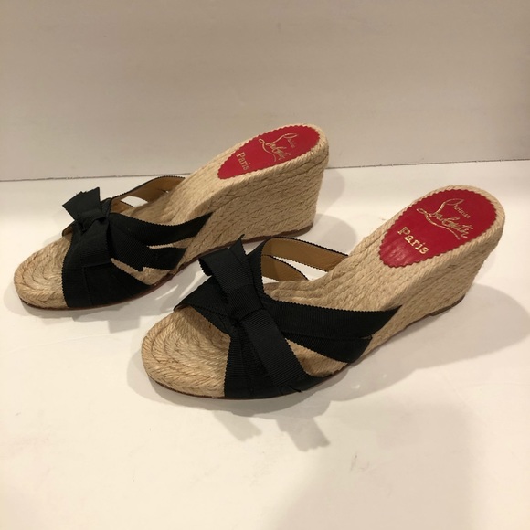 Christian Louboutin tiburon wedge espadrille 37 - Picture 3 of 9